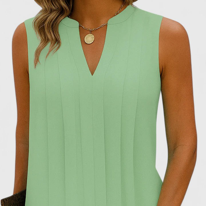 Clarhild™ | V-Neck Silhouette Dress in Luxe Fabric