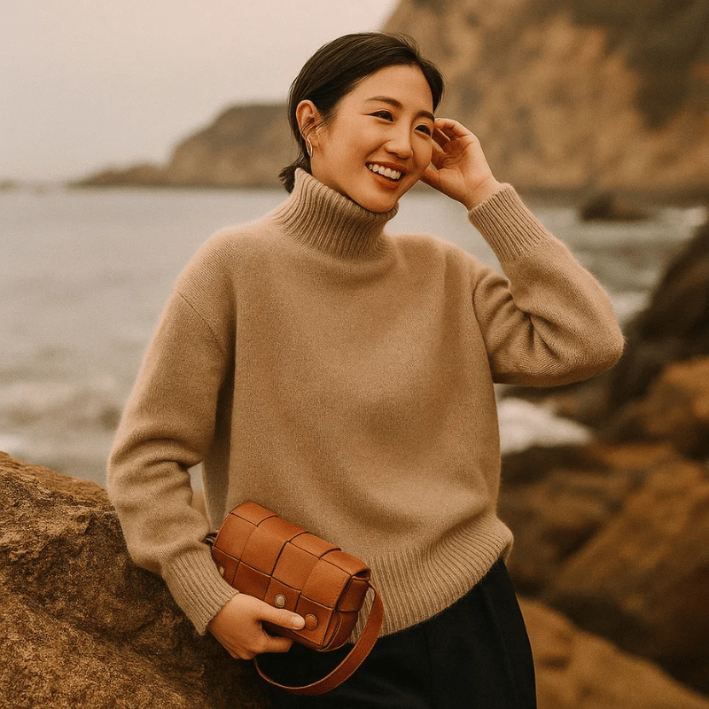 Amelie | Luxurious Turtleneck Sweater Made from Cashmere Blend