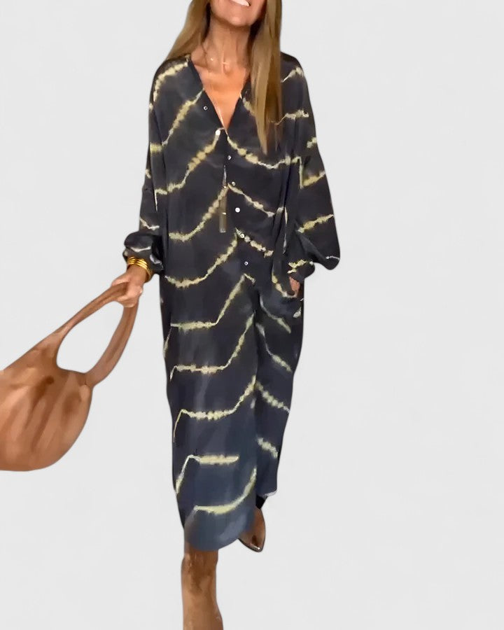 Susan™ | Elegant Boho Striped Maxi Dress