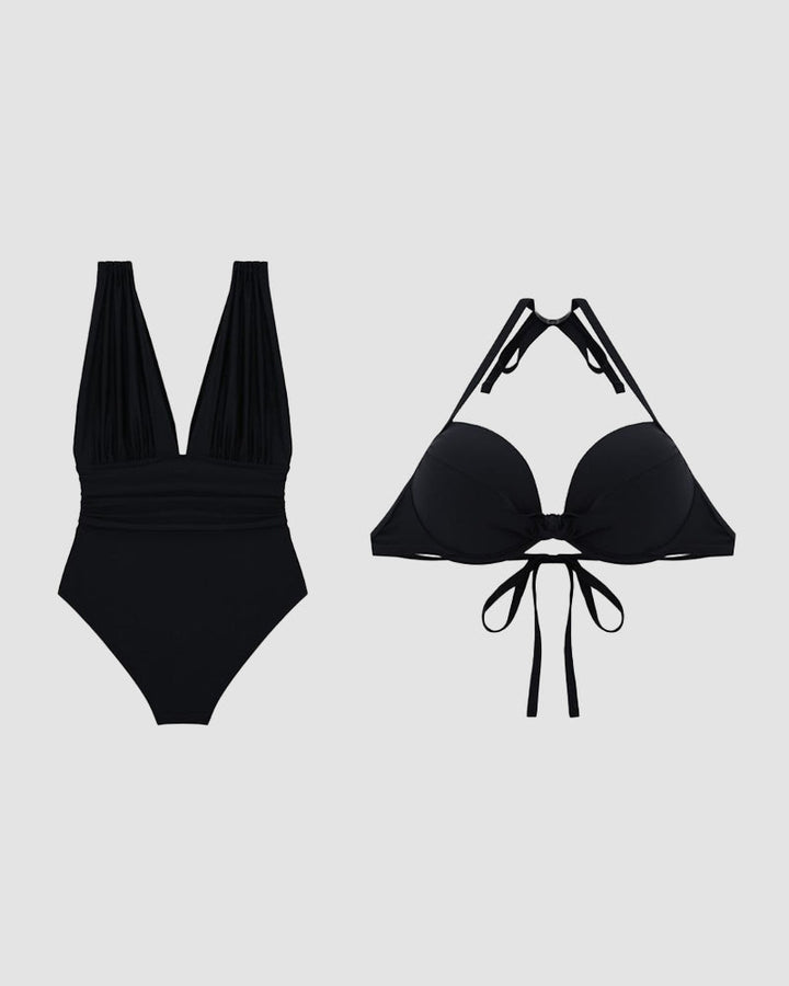Josette™ – Sculpting V-Neck Swimsuit for Confident Summer Days