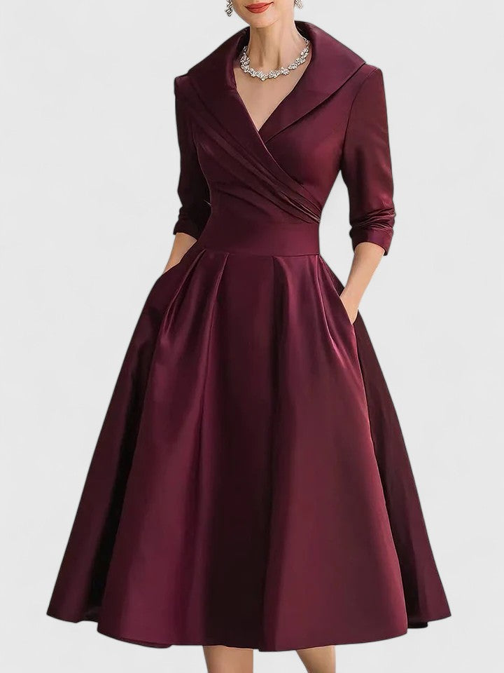 Zyrah | Luxe Silk Midi Dress