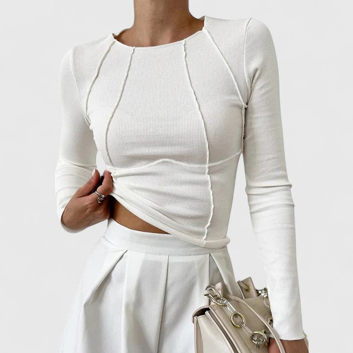 Marcella™ – Flattering Long Sleeve Top for Effortless Everyday Elegance