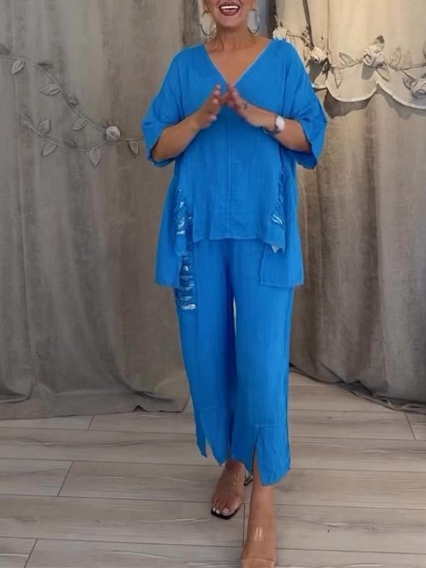 Tracey™ – Elegant 2-Piece Summer Set for Easy, Breezy Days