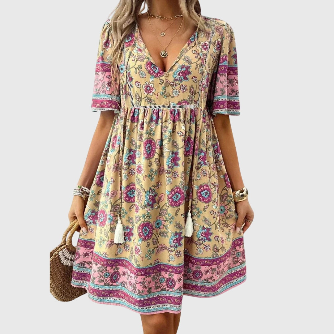Aurora Silk Midi Dress
