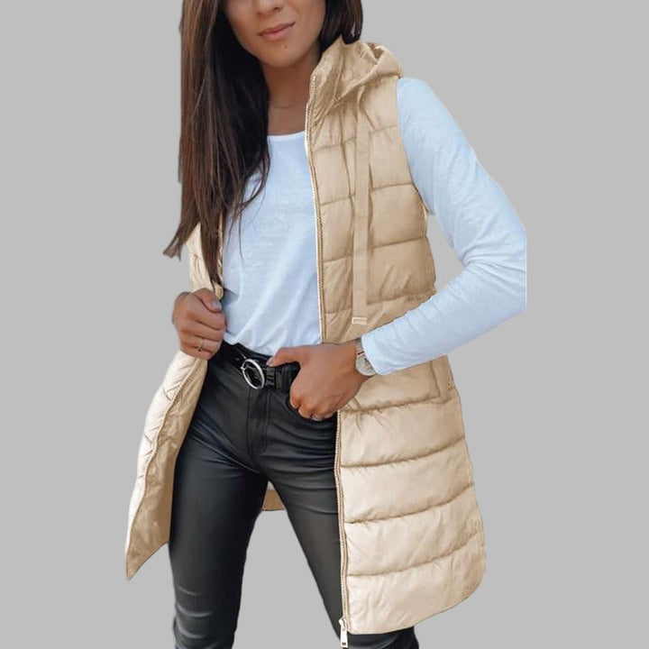Adelaide™ – Sleeveless Hooded Vest for Effortless Style and Modern Comfort