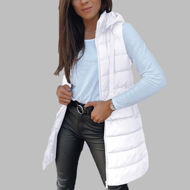 Adelaide™ – Sleeveless Hooded Vest for Effortless Style and Modern Comfort