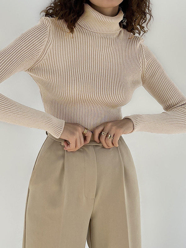 Celeste | Ribbed Turtleneck Sweater