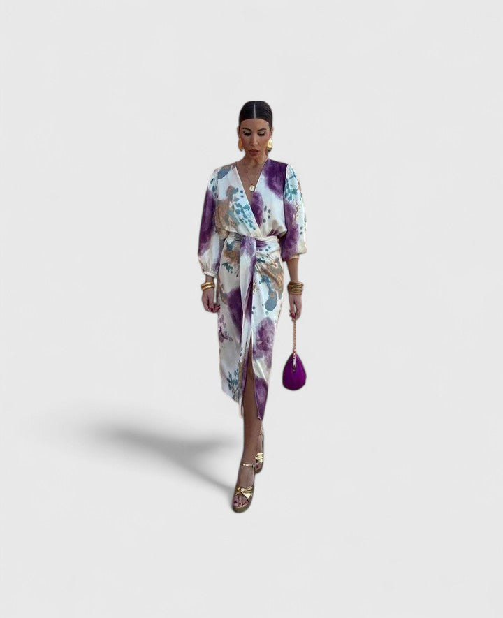 Meilora | Elegant Silk Midi Dress