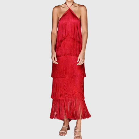Artiselle™ Silk Tassel Dress