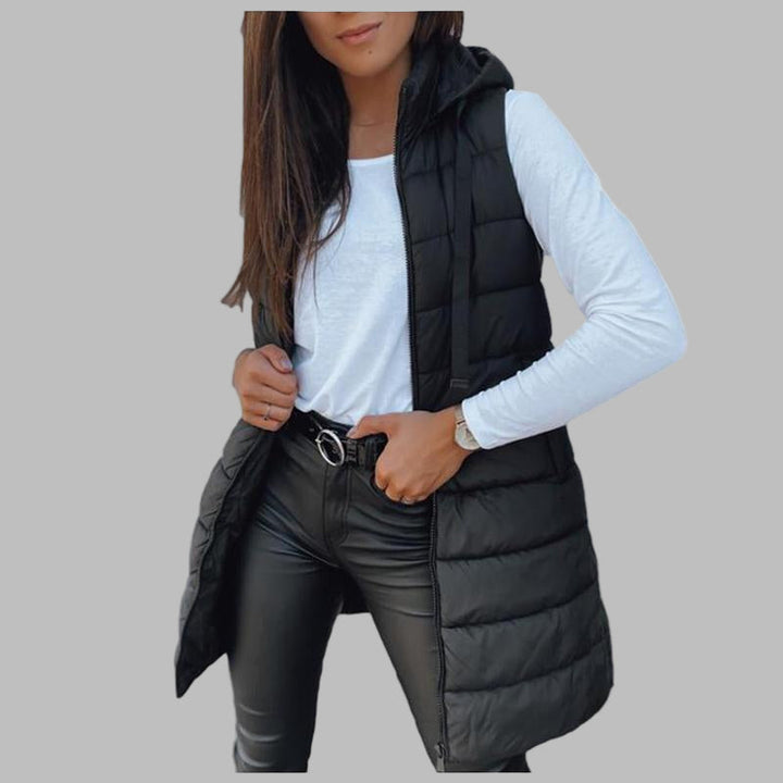 Adelaide™ – Sleeveless Hooded Vest for Effortless Style and Modern Comfort