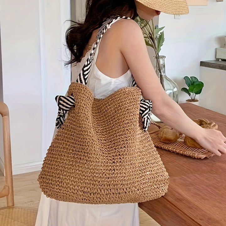 Elvira™ – Handwoven Boho-Chic Carryall Tote