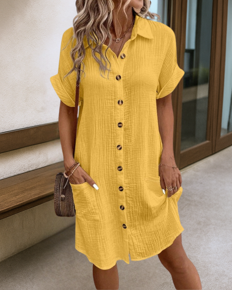 Donna™ – Comfortable Summer Shirt Dress
