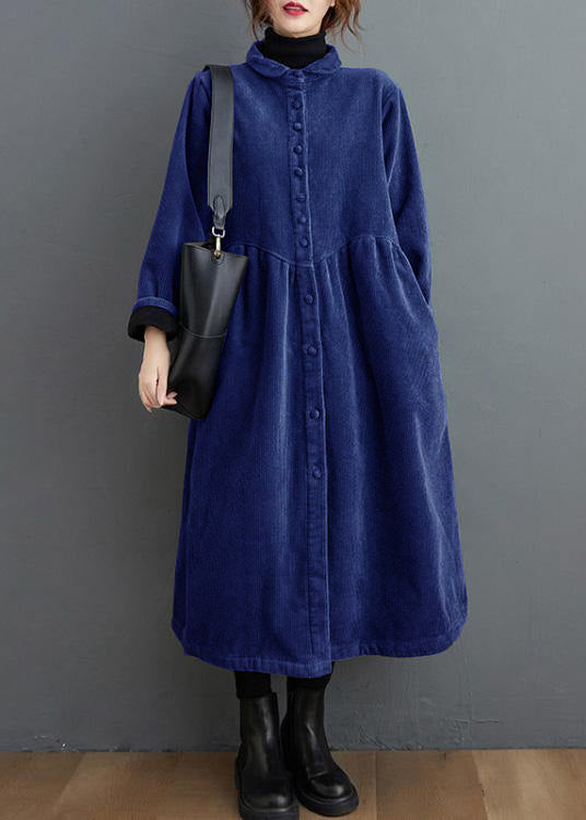 Limited Edition Cinched Corduroy Coat in Elegant Blackish Green