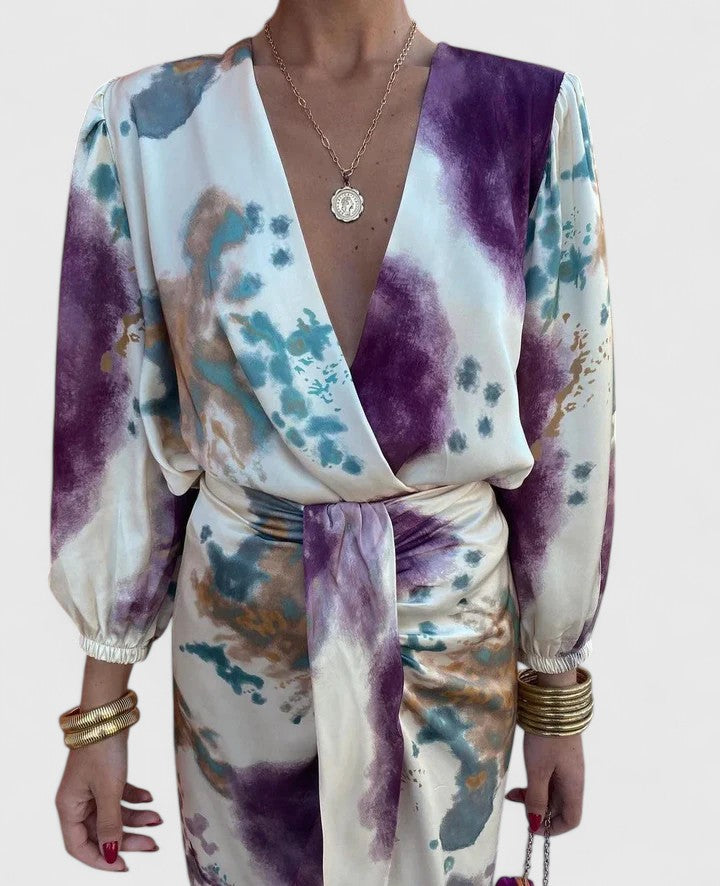 Meilora | Elegant Silk Midi Dress