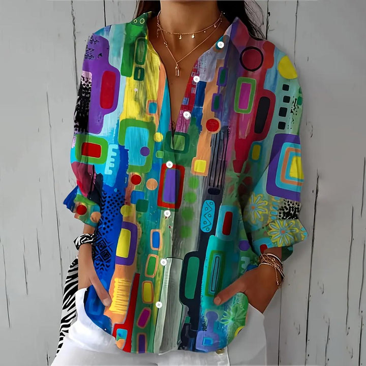 Freja | Abstract Colorflow Shirt