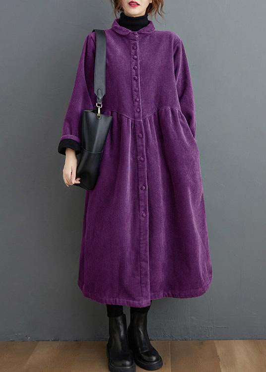 Limited Edition Cinched Corduroy Coat in Elegant Blackish Green