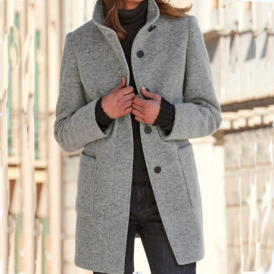 Raina™ – Cozy Mid-Length Everyday Coat