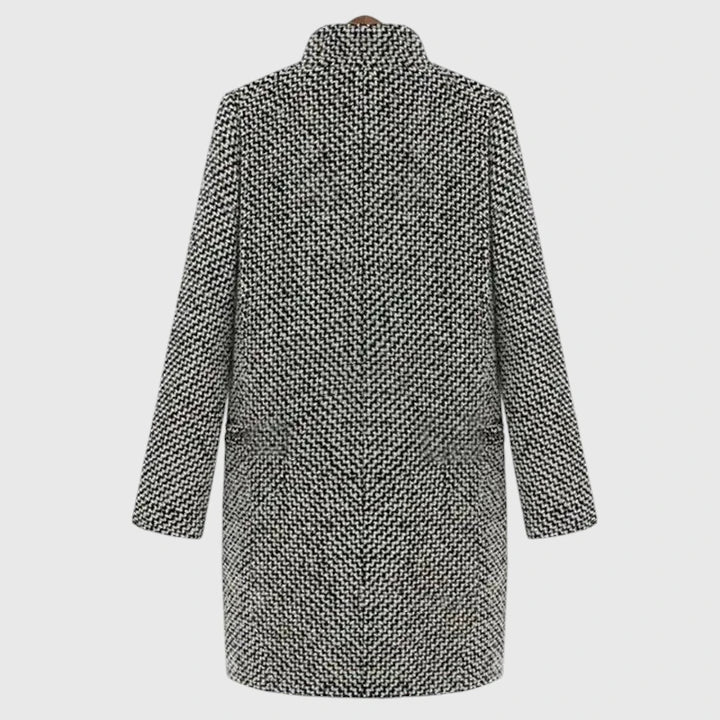 Evelina™ | Houndstooth Long Coat