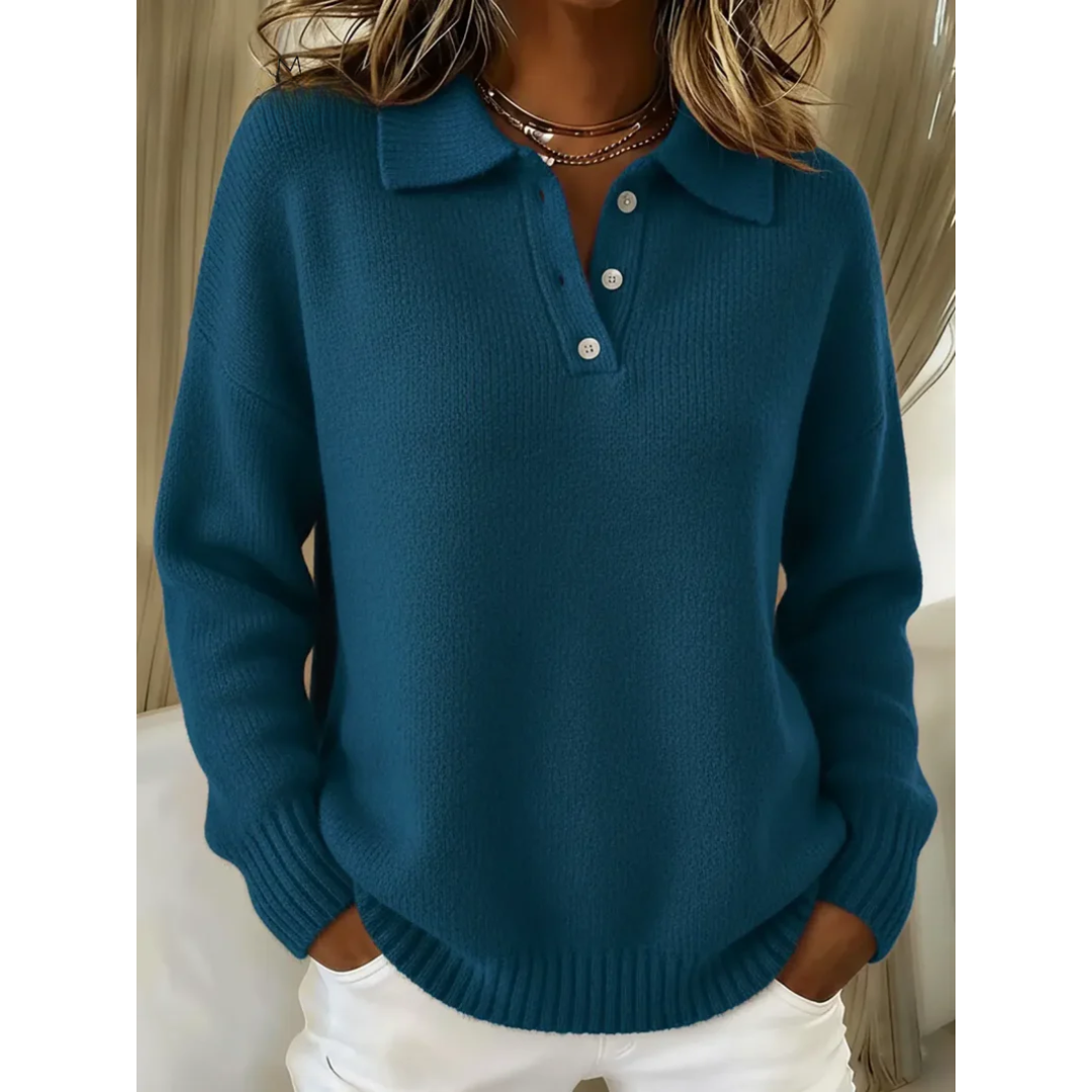 Juliette | Luxe Knit Polo Sweater