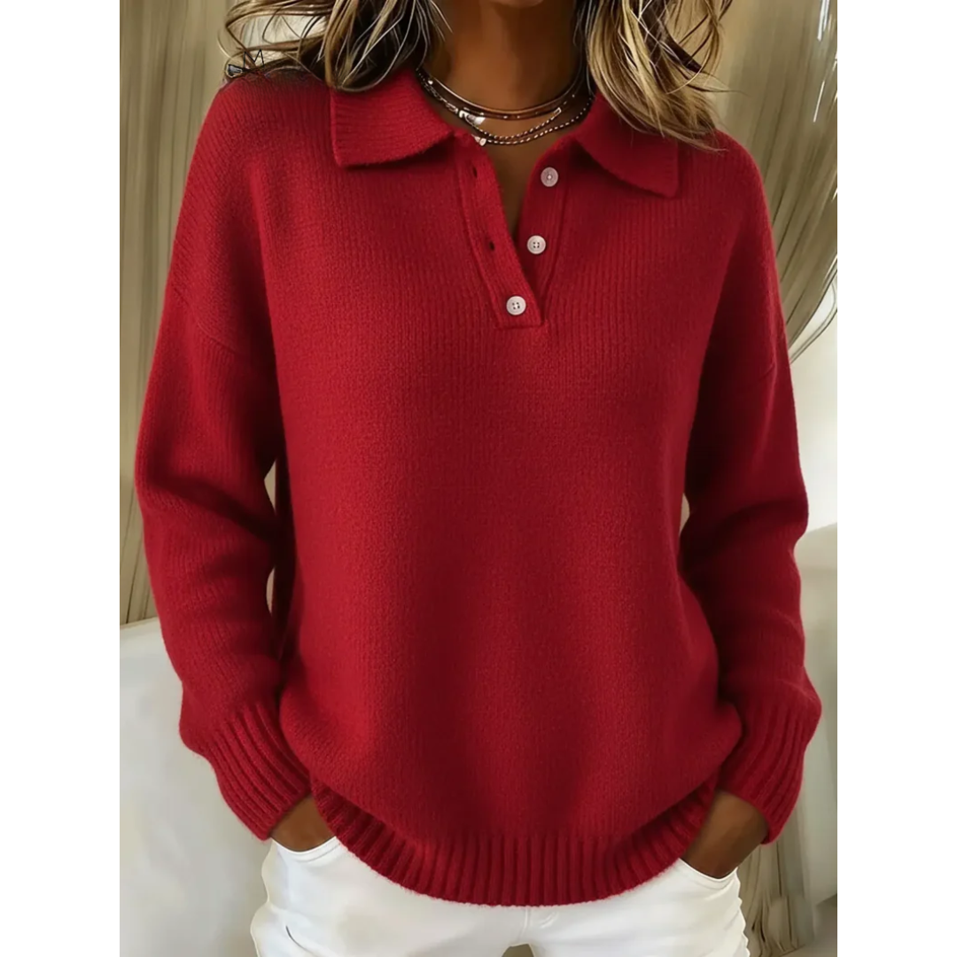 Juliette | Luxe Knit Polo Sweater