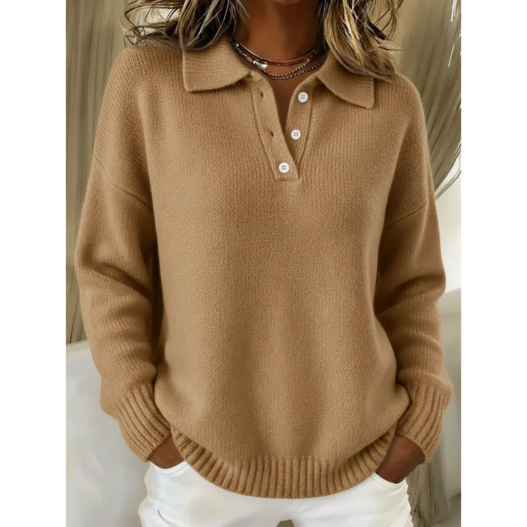 Juliette | Luxe Knit Polo Sweater