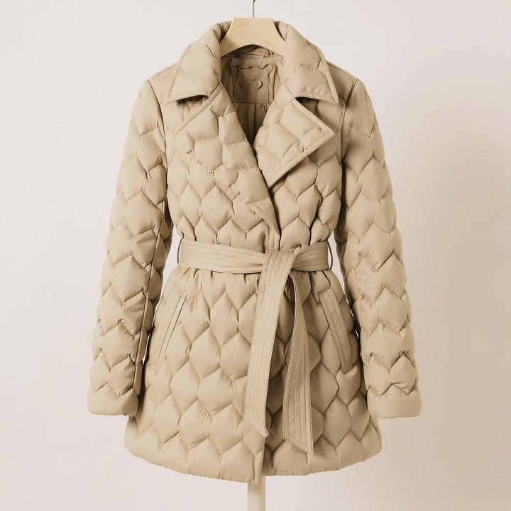 Noelle™ | Diamond Quilted Belted Coa