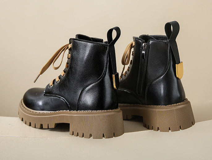 Fleece Lined Combat Boots