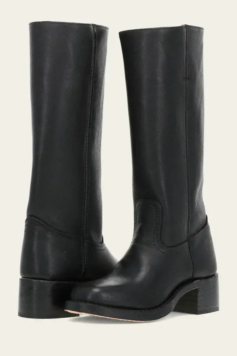 Knee-High Boots with Slim Fit and Structured Sole