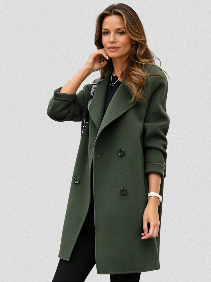Elara | Double-Breasted Long Coat