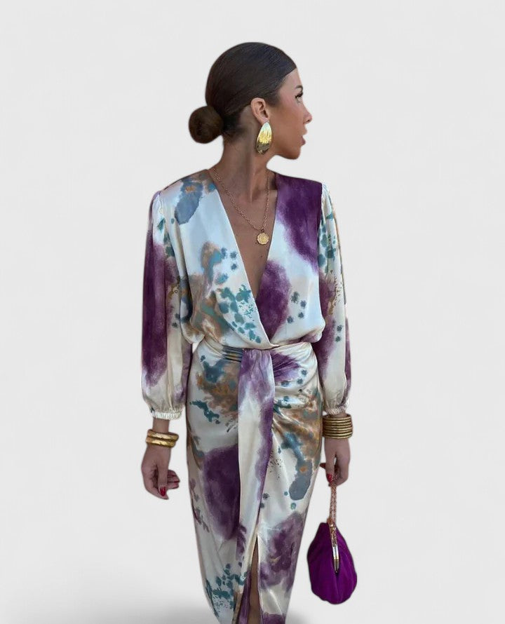 Meilora | Elegant Silk Midi Dress