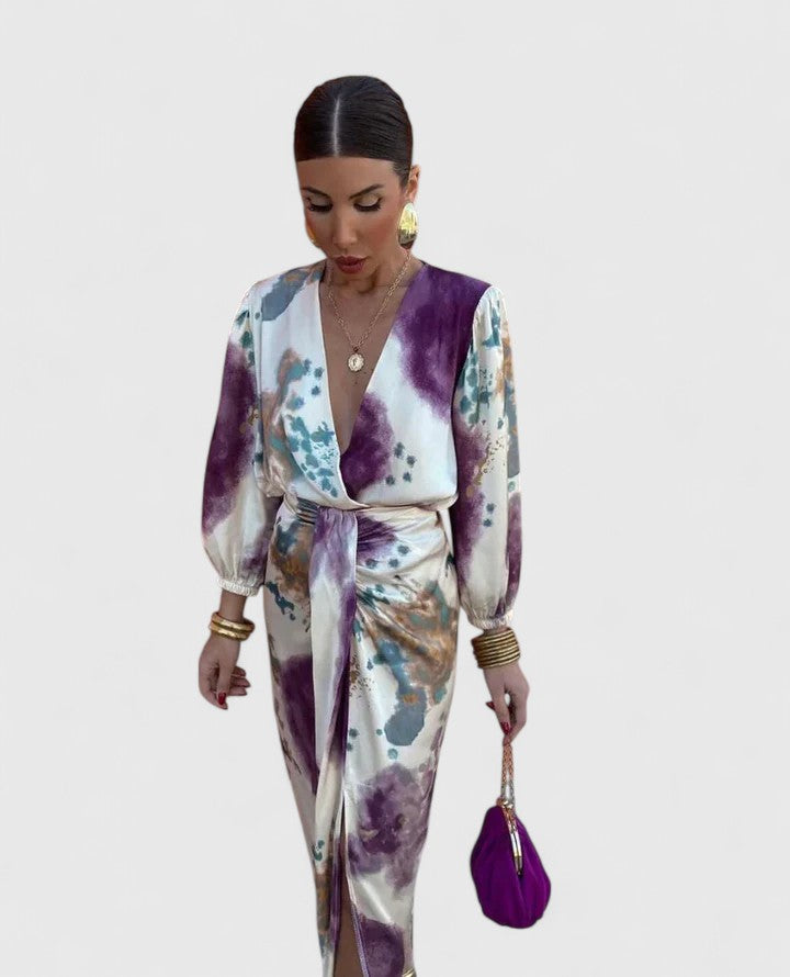 Meilora | Elegant Silk Midi Dress