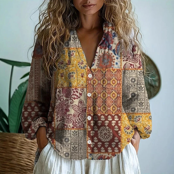 Paloma | Elegant Patchwork Blouse