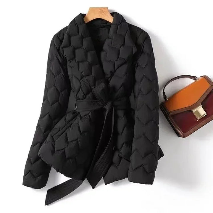 Noelle™ | Diamond Quilted Belted Coa