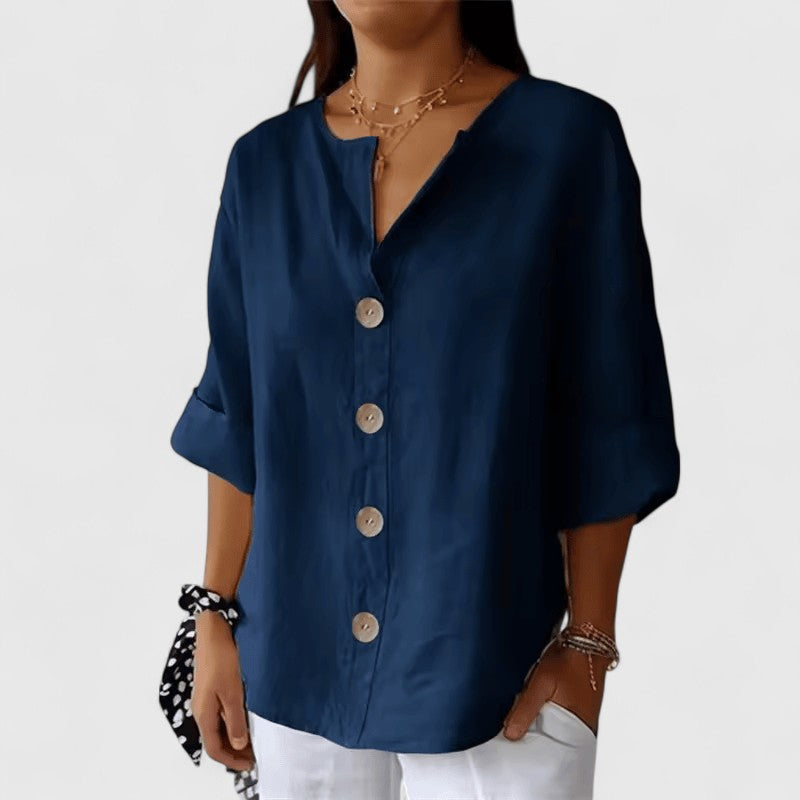 Katherine™ Elegant Everyday Blouse – Breathable Comfort for Canadian Summers