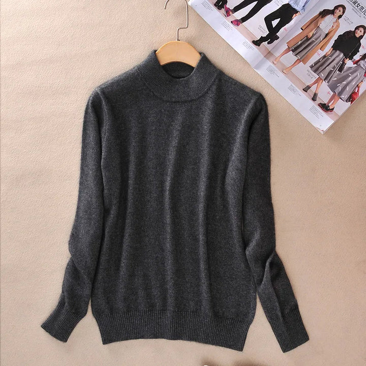 Claire | Classic Fine Knit Turtleneck Sweater