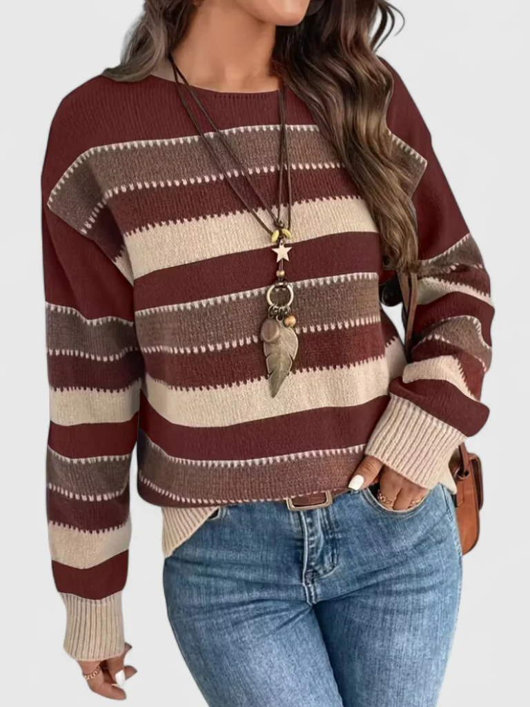 DUSTY STRIPED PULLOVER