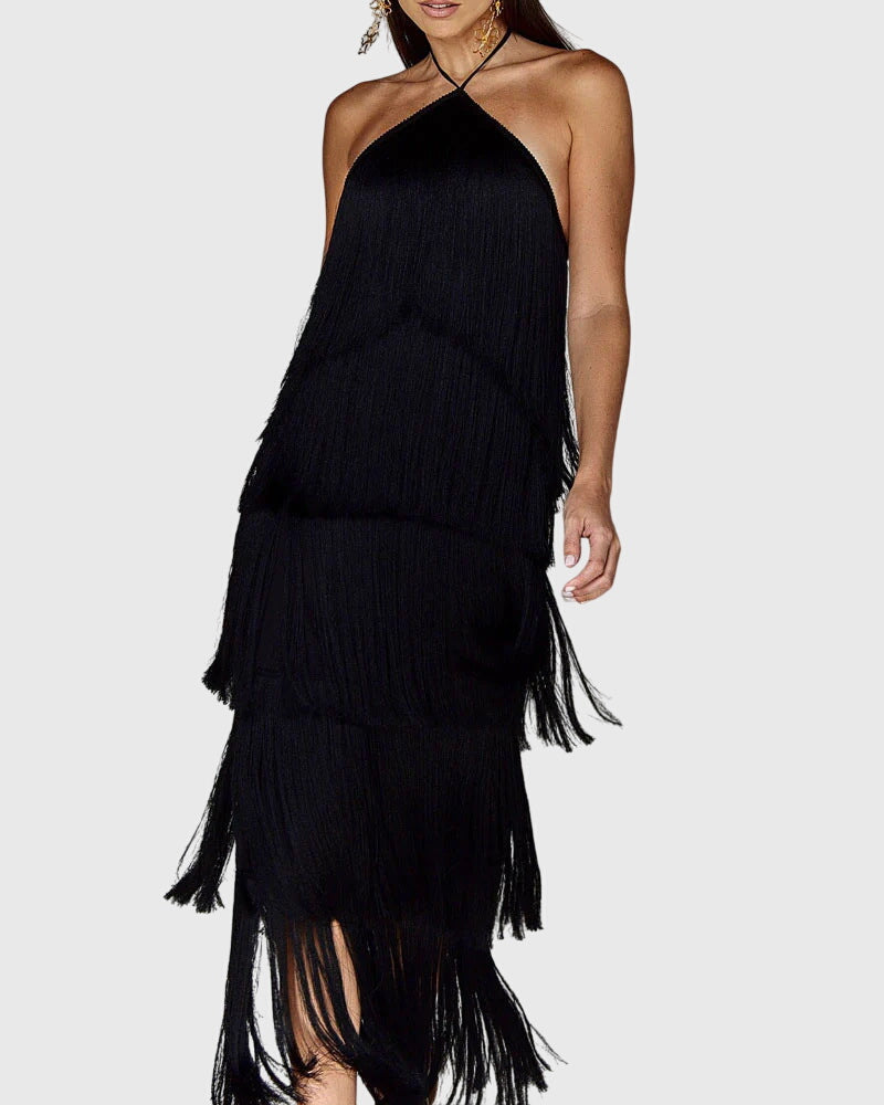 Artiselle™ Silk Tassel Dress