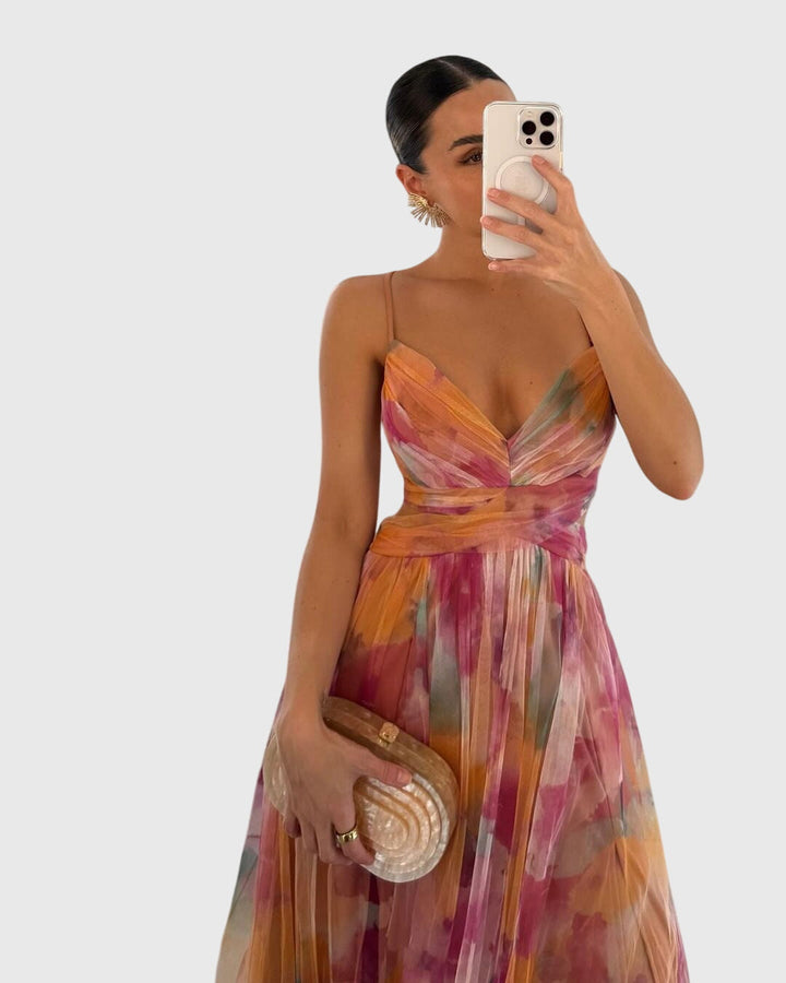 Giselle™ | Silk Floral Maxi Dress