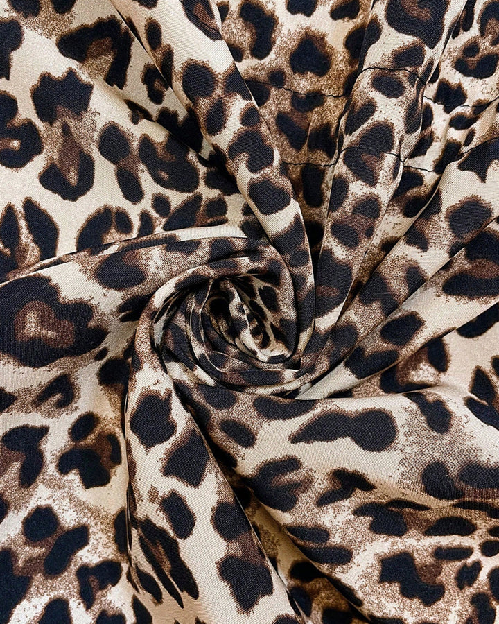 Reversible Leopard Print Hooded Coat in Luxe Fabric