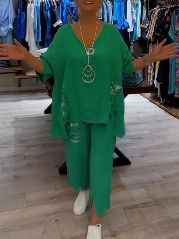 Tracey™ – Elegant 2-Piece Summer Set for Easy, Breezy Days