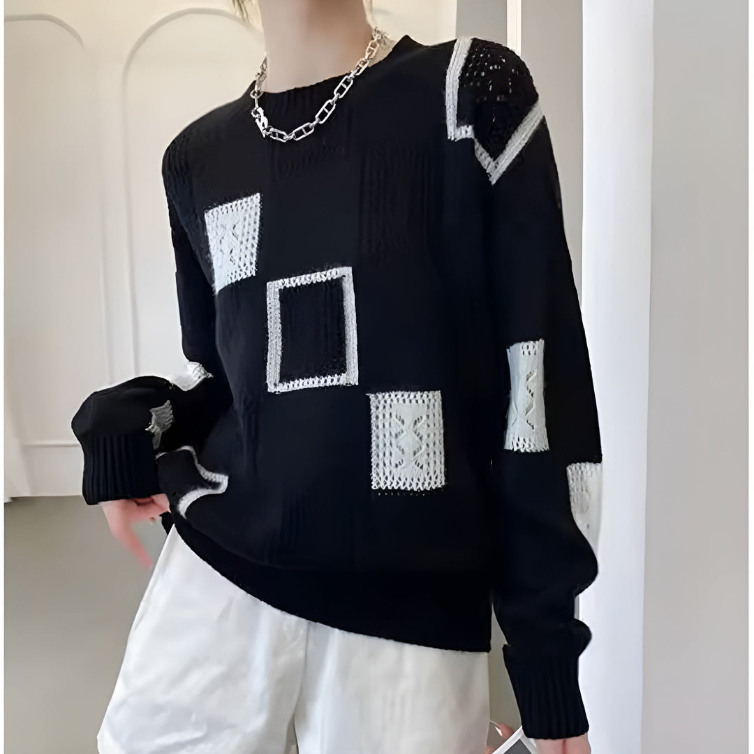 Claudine™ | Sweater with Geometric Pattern