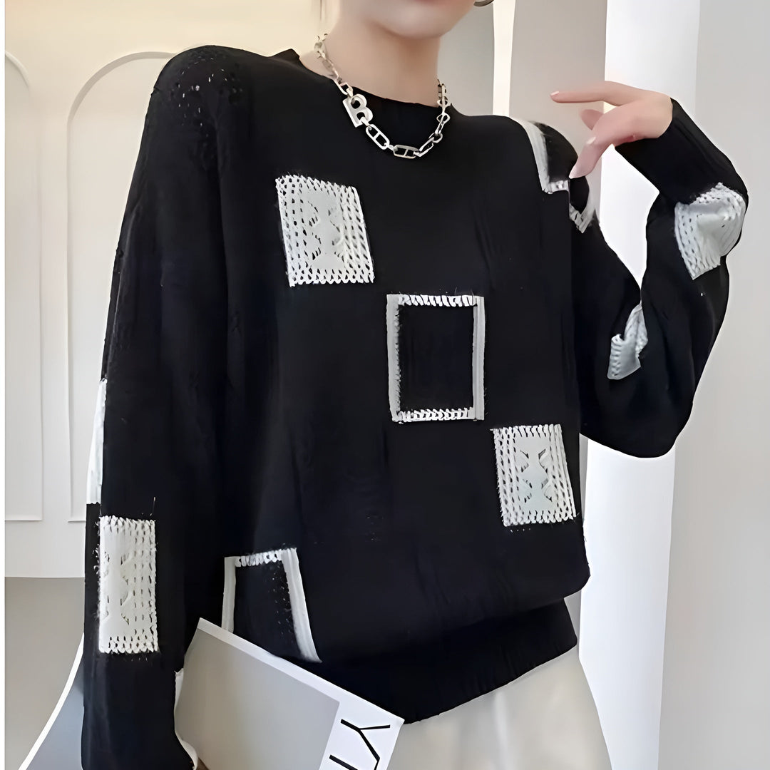 Claudine™ | Sweater with Geometric Pattern