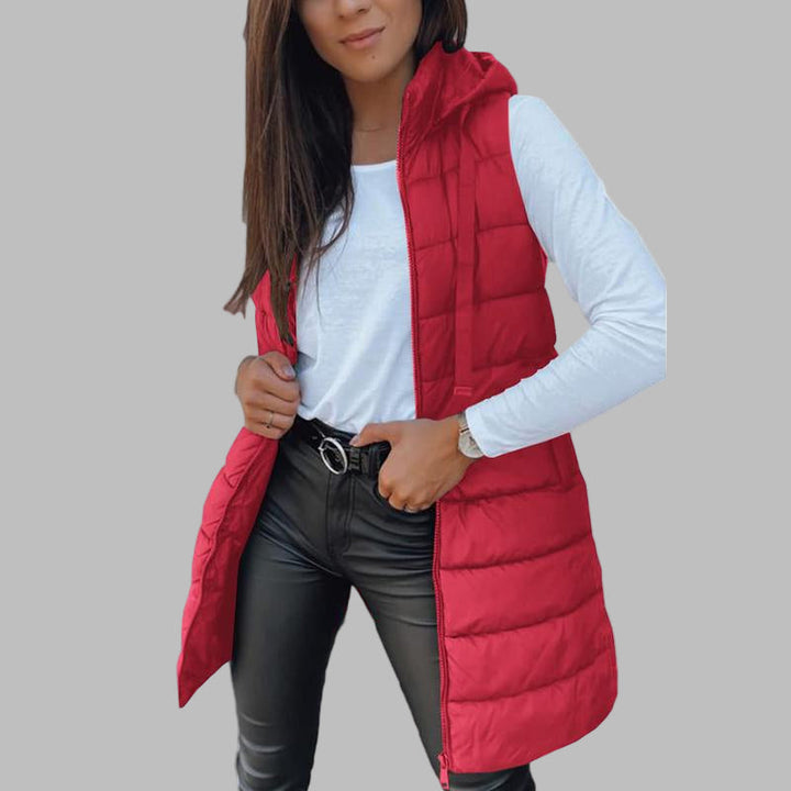 Adelaide™ – Sleeveless Hooded Vest for Effortless Style and Modern Comfort