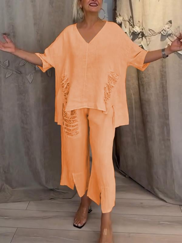 Tracey™ – Elegant 2-Piece Summer Set for Easy, Breezy Days