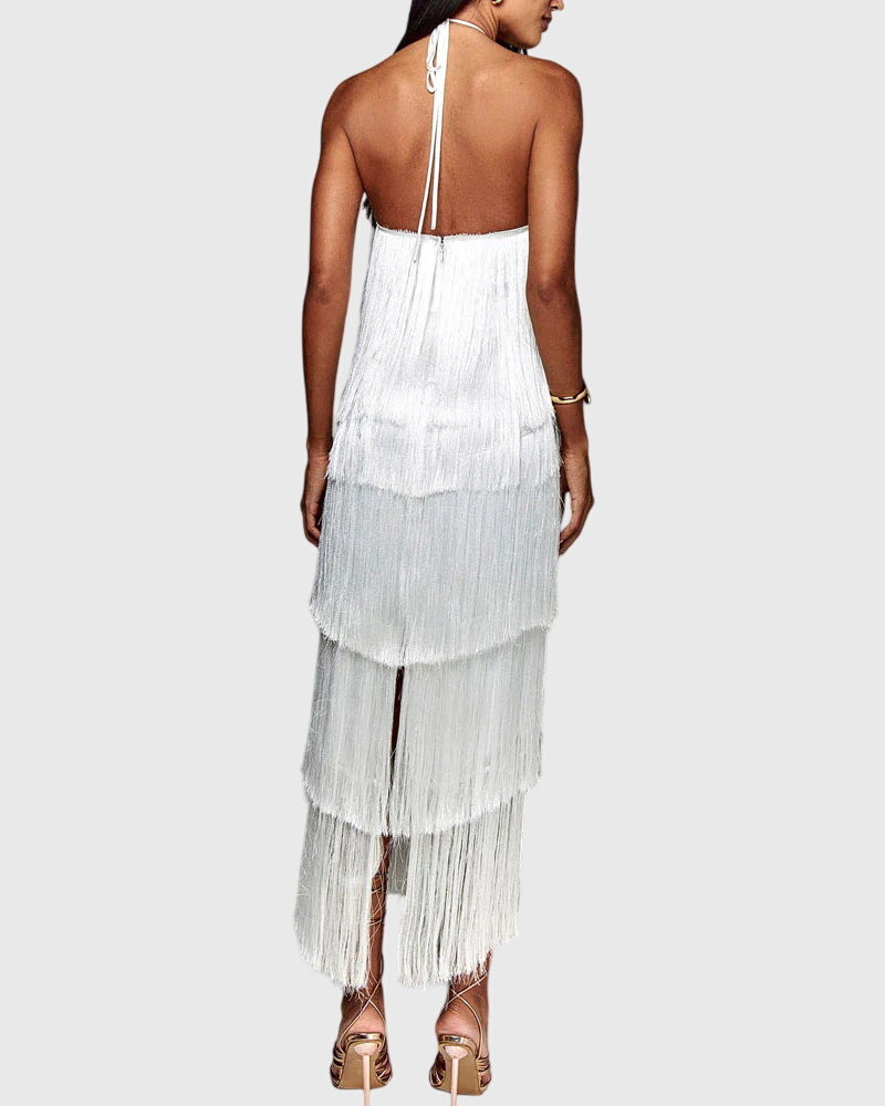 Artiselle™ Silk Tassel Dress