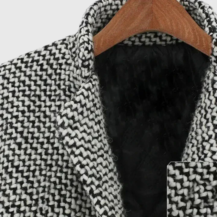 Evelina™ | Houndstooth Long Coat