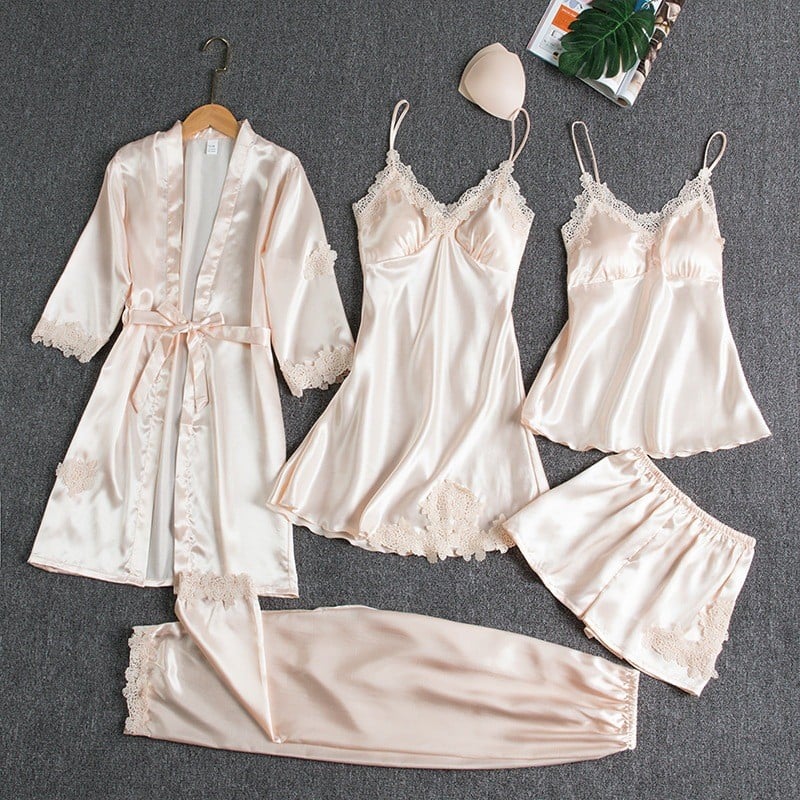 Evelynn™ – 5-Piece Soft Nightwear Set for Elegant Evenings In