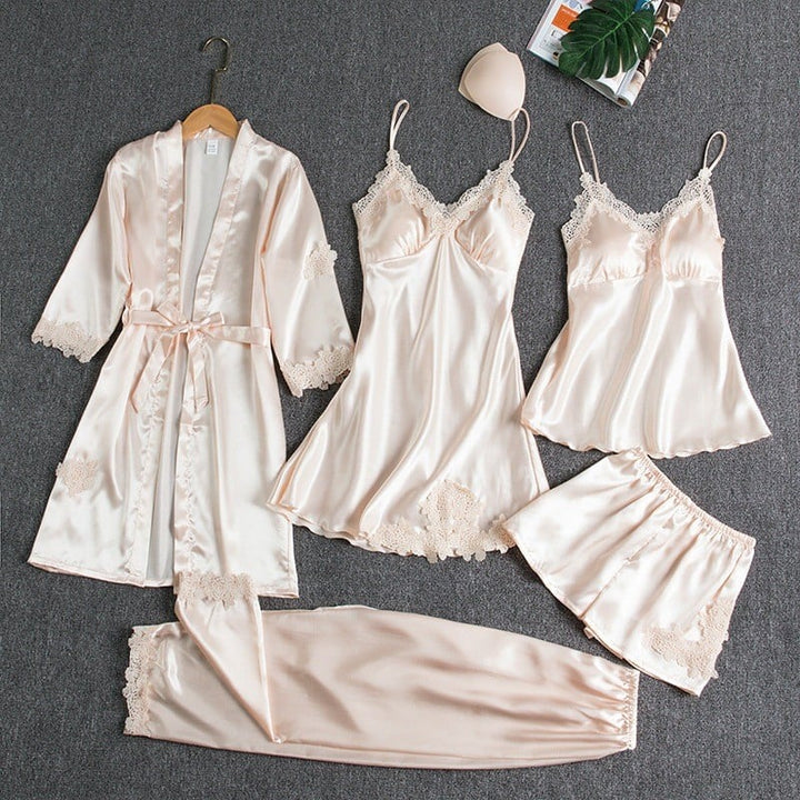 Evelynn™ – 5-Piece Soft Nightwear Set for Elegant Evenings In