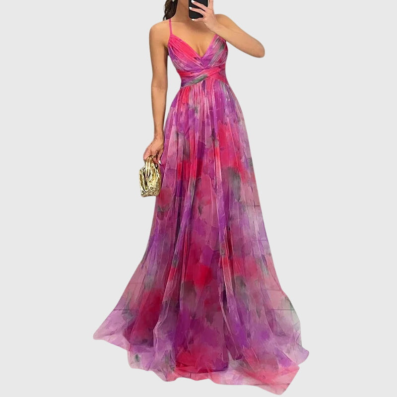 Giselle™ | Silk Floral Maxi Dress