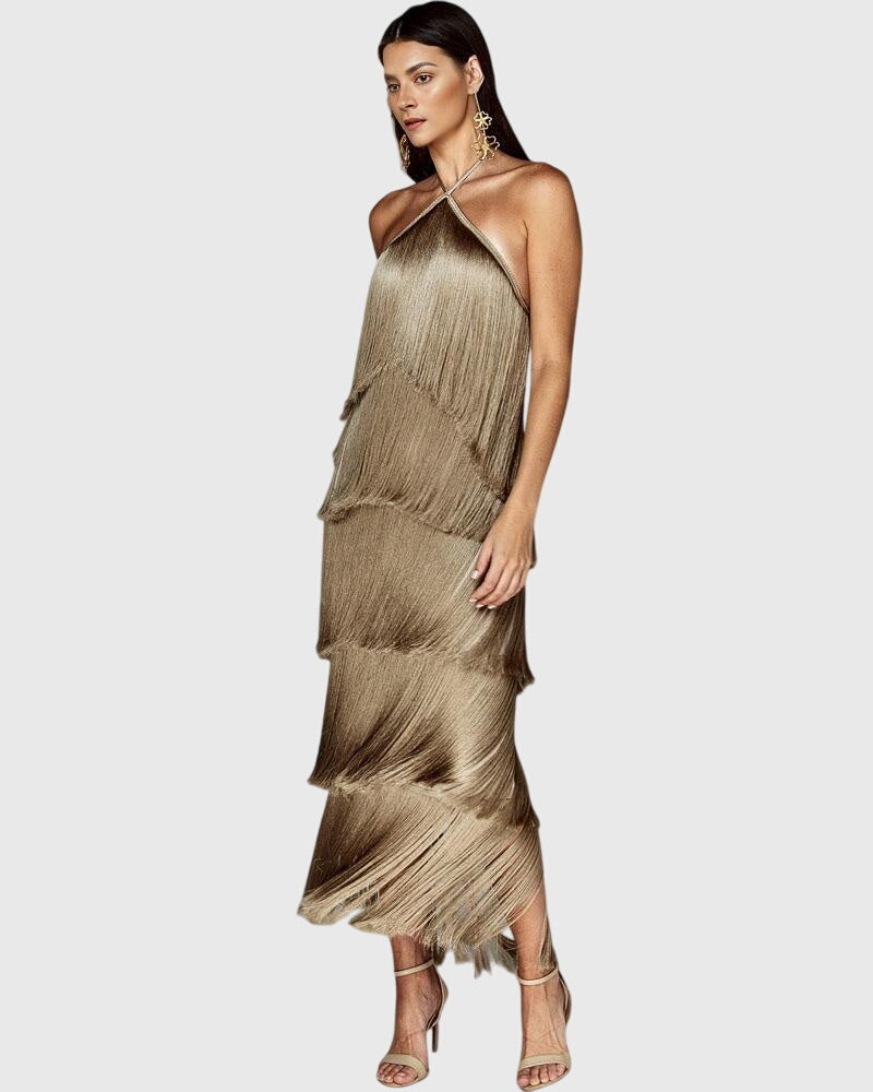 Artiselle™ Silk Tassel Dress